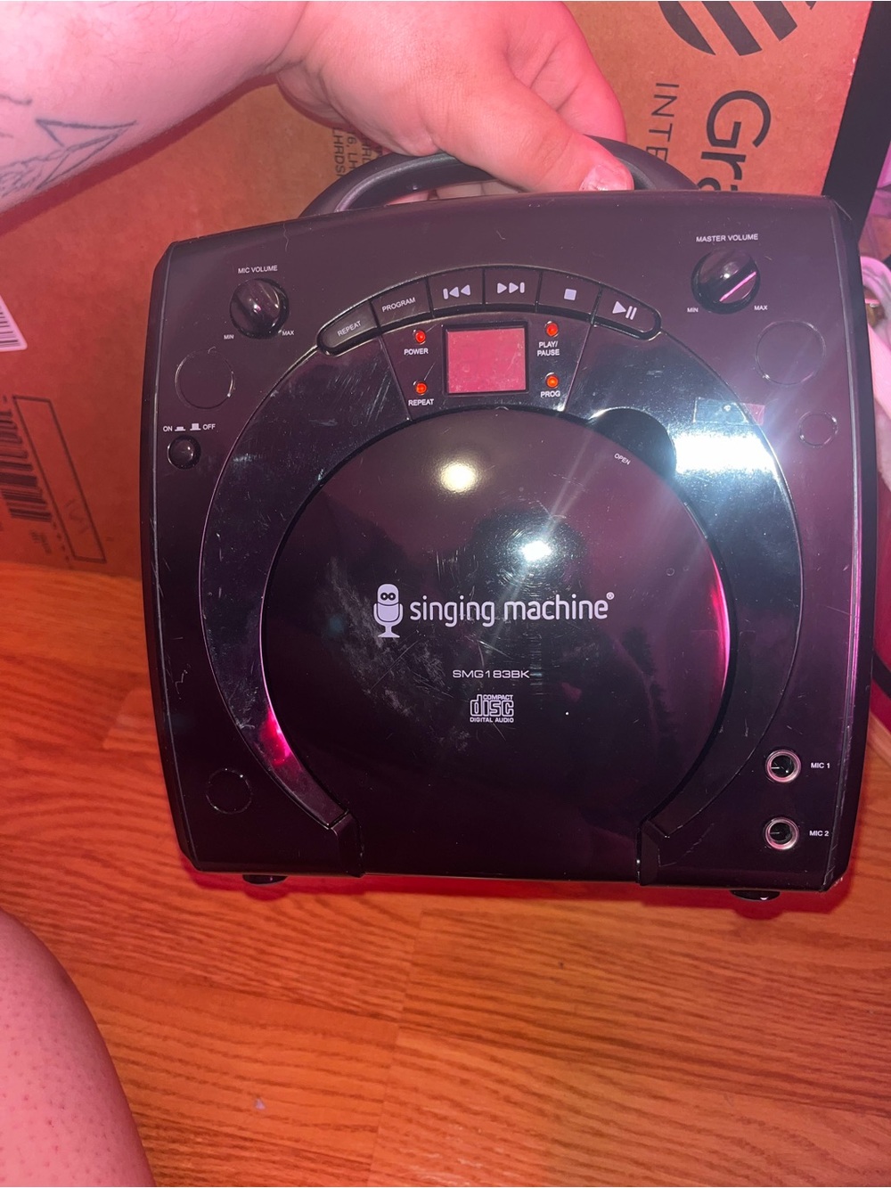 Portable CD Karaoke Player - Black
